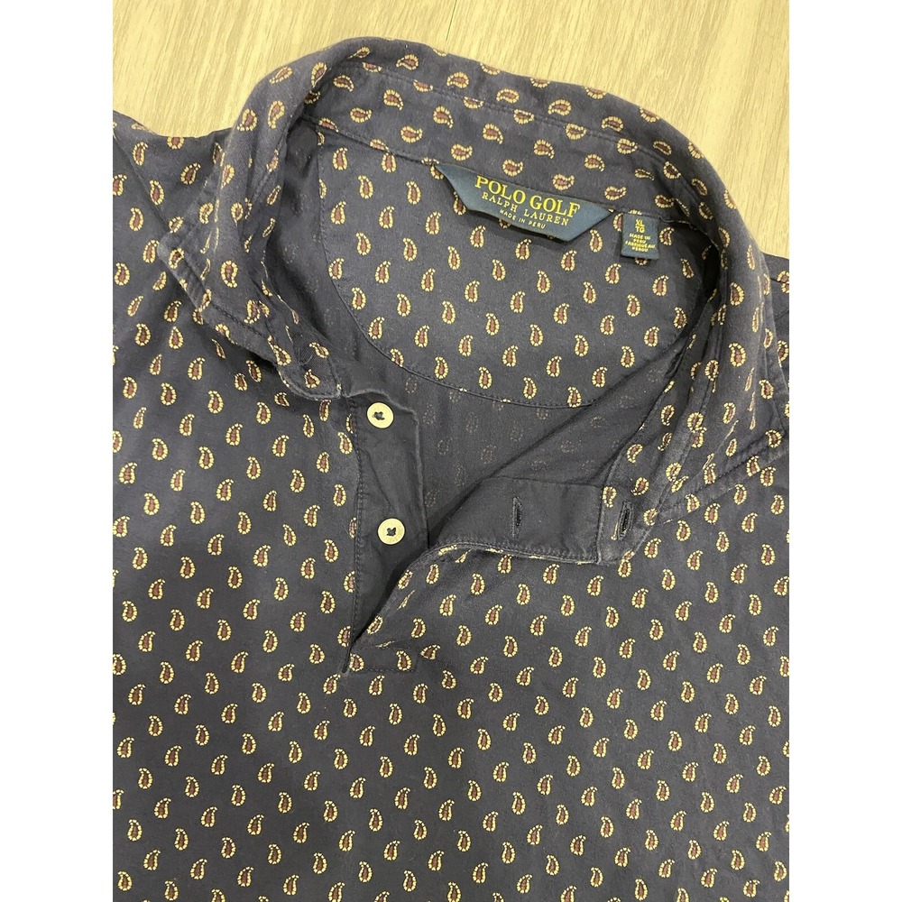 Polo Golf‎ Ralph Lauren Mens Size XL Short Sleeve Polo Shirt Geometric EUC